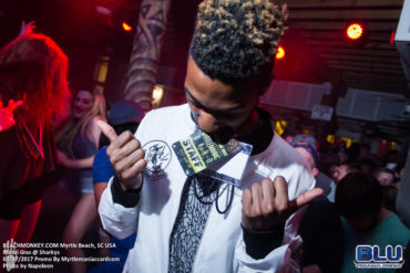 guy posing Nightlife photography at Mardi Gras in sharkeys Tuesday March 7th 2017 in Myrtle Beach SC by Myrtlemaniaccard.com ﻿ Photos by Myrtle Beach photographer Napoleon