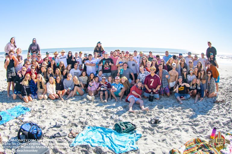 Alpha Tau Omega VT beach weekend in North Myrtle Beach, SC sponsored by Myrtlebeachtours.com Dec 5th, 2020 Photos by Myrtle Beach photographer Beachmonkey