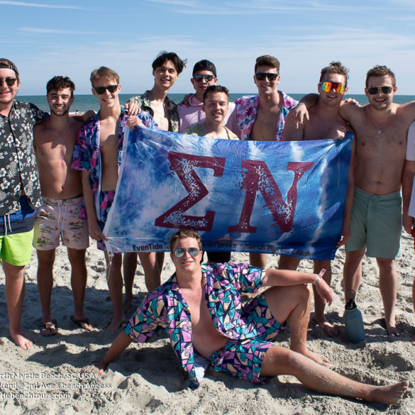 Beach Party photography of Sigma Nu U of Virginia Beach Weekend April 17th, 2021 In North Myrtle Beach, SC Photos by Myrtle Beach photographer Madalyn Martin