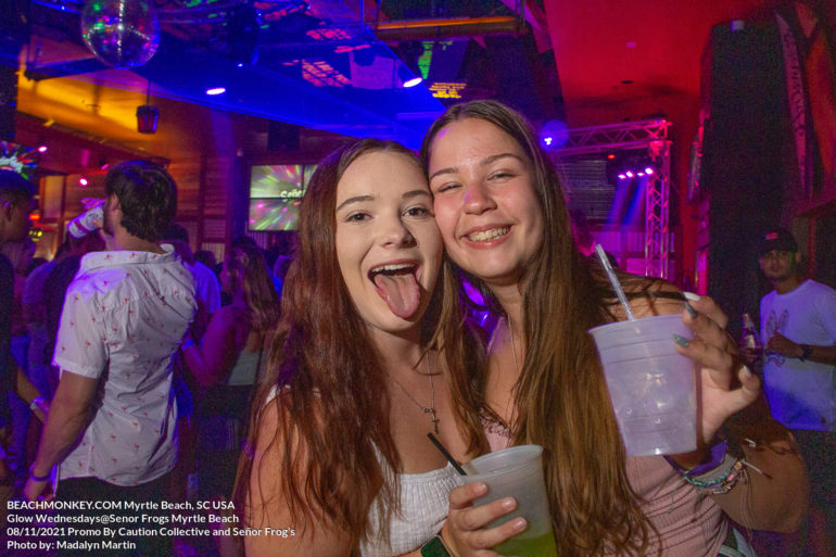Nightlife Photographer at Senor Frogs for Glow Wednesdays, Wednesday, August 11th, 2021 Myrtle Beach, SC﻿ photos by Myrtle Beach photographer Madalyn Martin