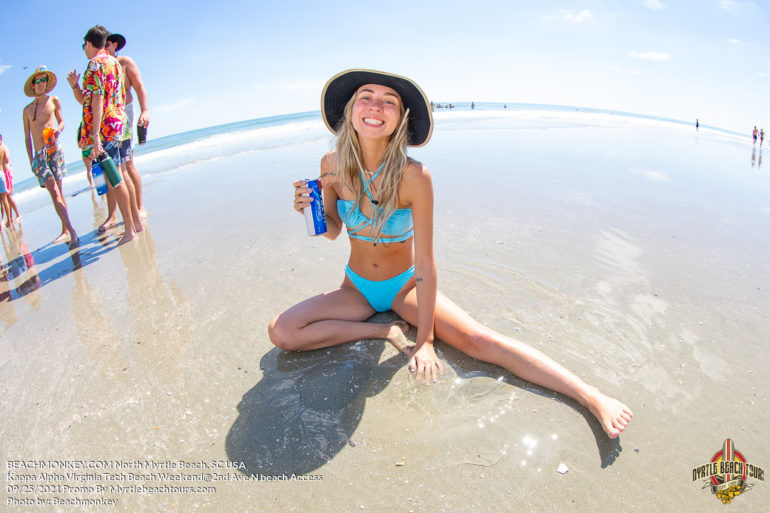 Beach Party photography of Kappa Alpha VT Beach Weekend September 25th, 2021 In North Myrtle Beach, SC Photos by Myrtle Beach photographer Beachmonkey