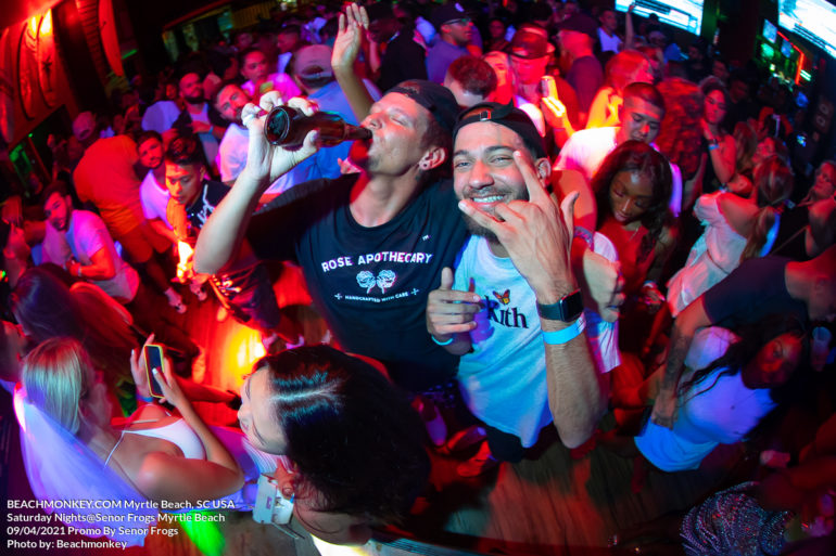 Nightlife Photographer at Senor Frogs for Frogs Saturday Night Sat September 4th, 2021 Myrtle Beach, SC USA﻿ photos by Myrtle Beach photographer Beachmonkey