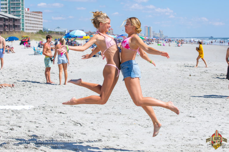 Beach Party photography of Phi Gamma Delta VT Beach Weekend October 2nd, 2021 In North Myrtle Beach, SC Photos by Myrtle Beach photographer Beachmonkey