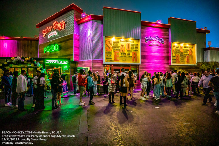 Night life Photographer at Senor Frogs for Frogs New years eve on December 31st, 2021 Myrtle Beach, SC USA photos by Myrtle Beach photographer Beachmonkey