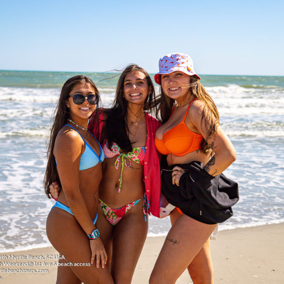 three hot sorority girls in bikinis Alpha Sigma Phi James Madison Frat Beach Weekend in North Myrtle Beach, SC sponsored by Myrtlebeachtours.com Saturday March 26th 2022 Photos by RecklessDreams