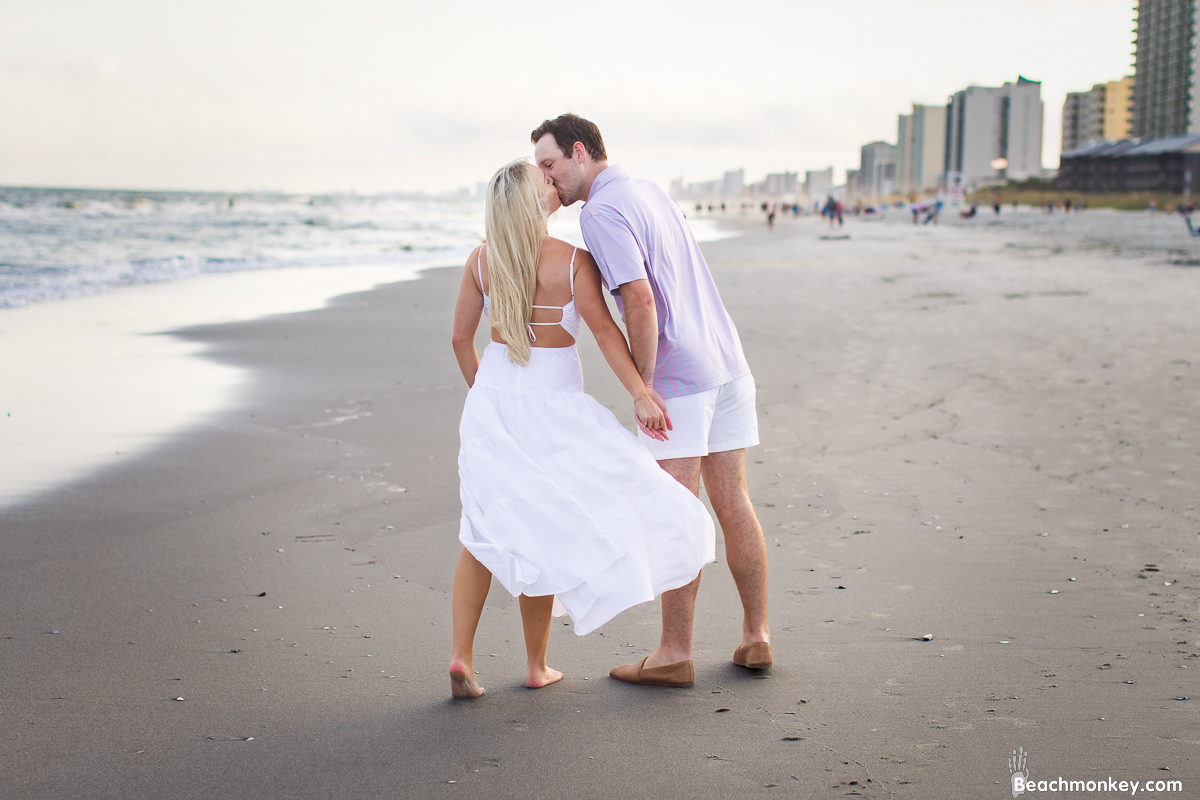 Before the question North Myrtle Beach july 2022 engagement Photo by Beachmonkey photography