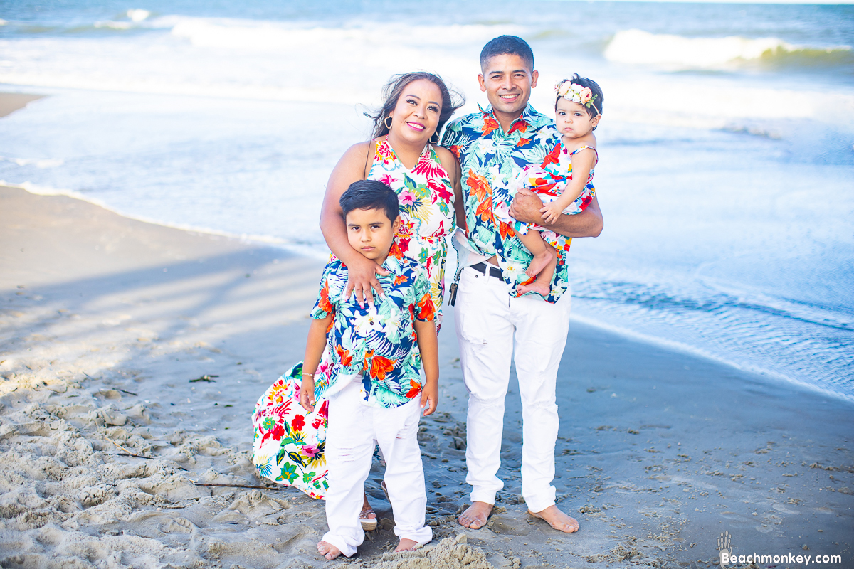 Family Beach photo shoot in July 2022 in Myrtle Beach SC