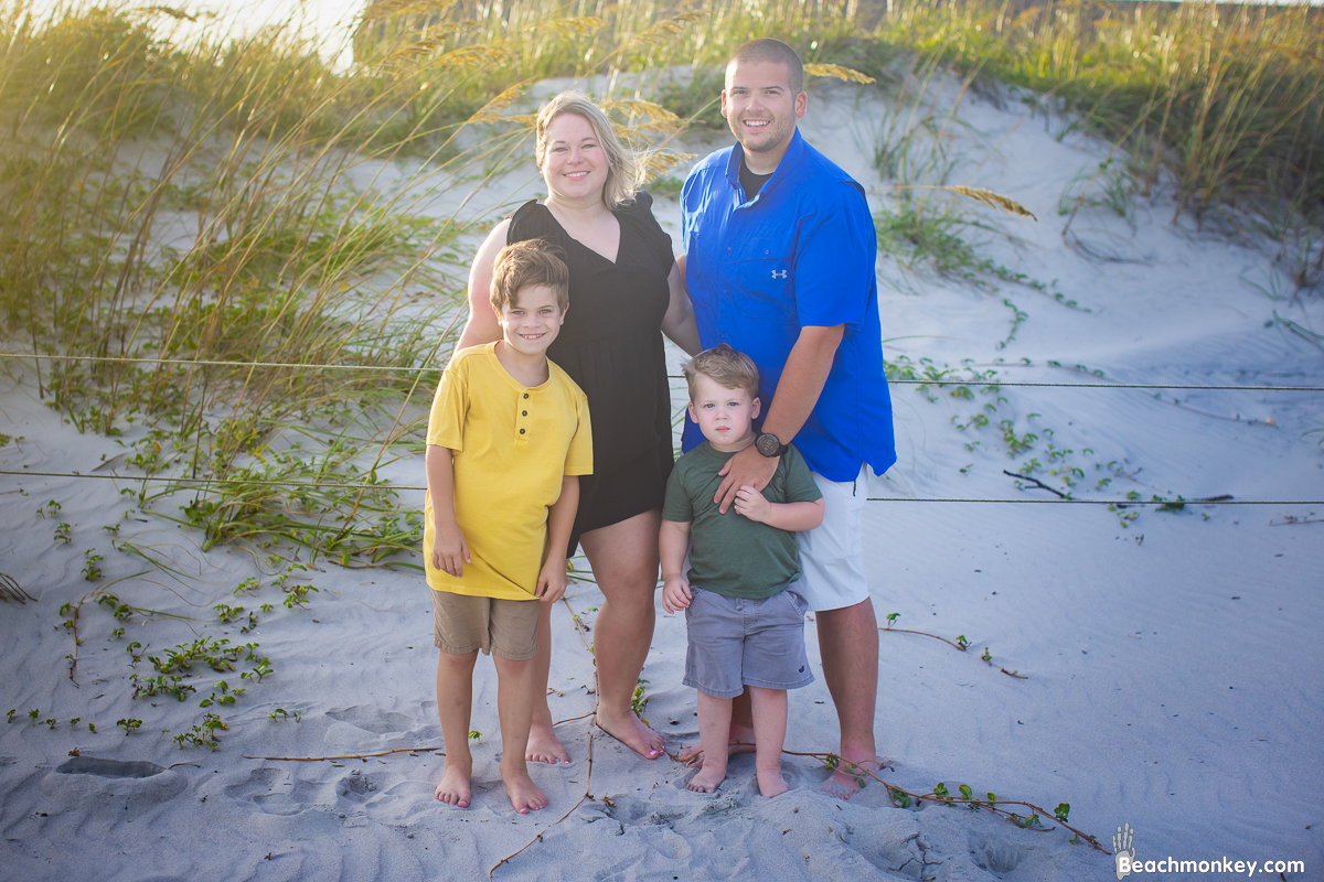 family photo shoot in Myrtle Beach in July 2022