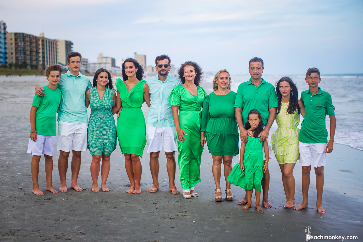 A family Beach photo shoot in Myrtle Beach, SC with Senad's family by Beachmonkey of beachmonkey photography, a family photographer on August 3rd 2022