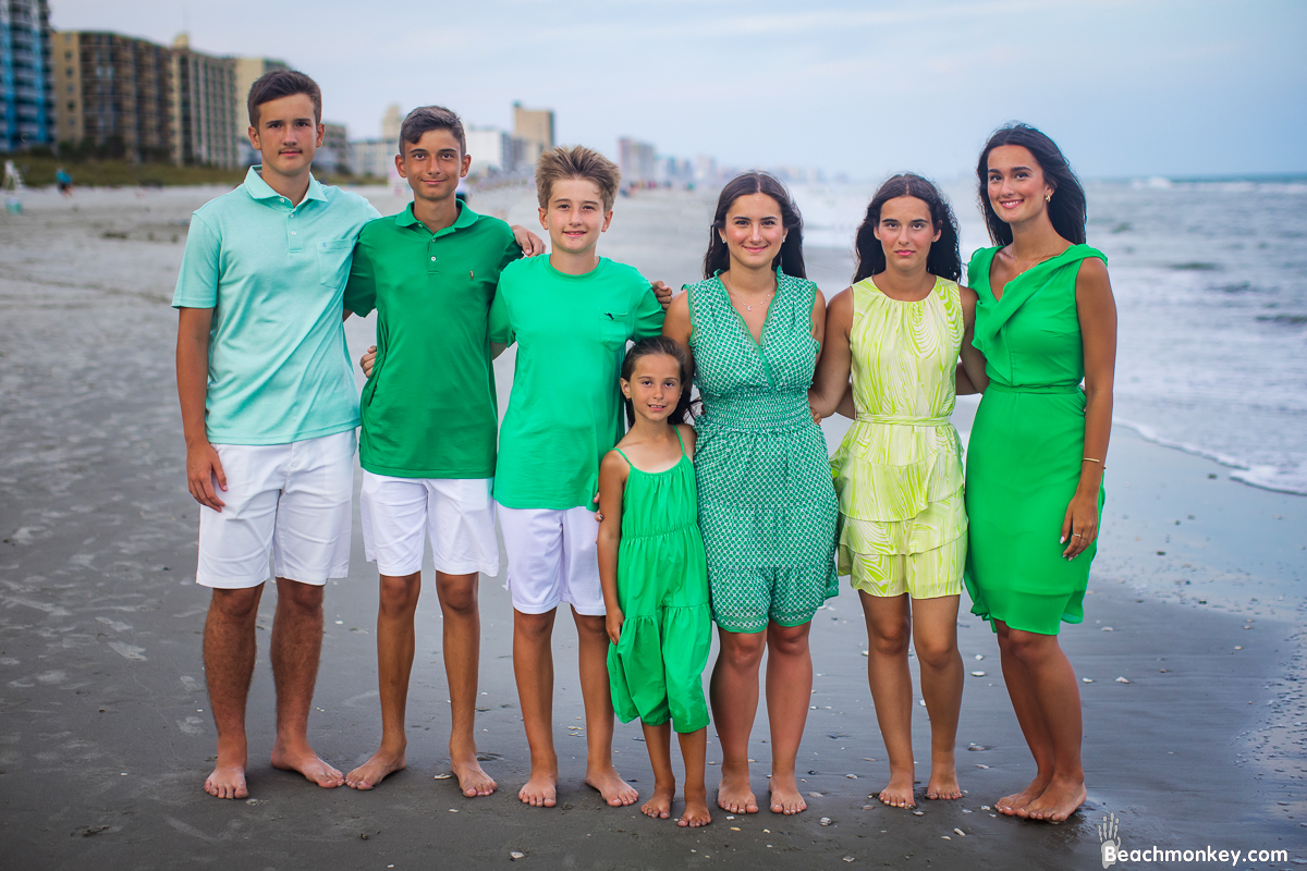 A family Beach photo shoot in Myrtle Beach, SC with Senad's family by Beachmonkey of beachmonkey photography, a family photographer on August 3rd 2022