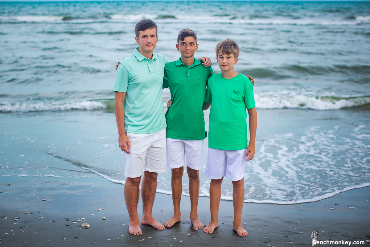 A family Beach photo shoot in Myrtle Beach, SC with Senad's family by Beachmonkey of beachmonkey photography, a family photographer on August 3rd 2022