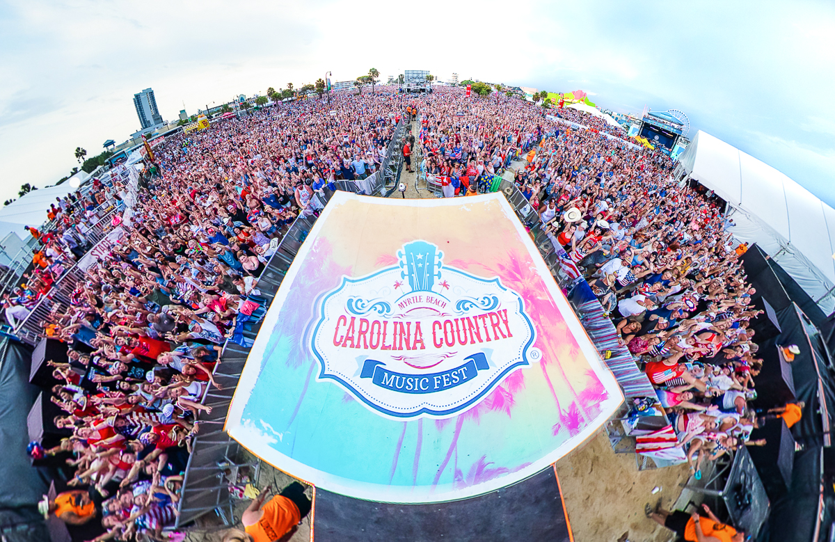 beautiful Crowd Shot Music Festival photography at Carolina Country Music Festival in Myrtle Beach, SC Photos by Myrtle Beach photographer Beachmonkey on June 12th, 2022