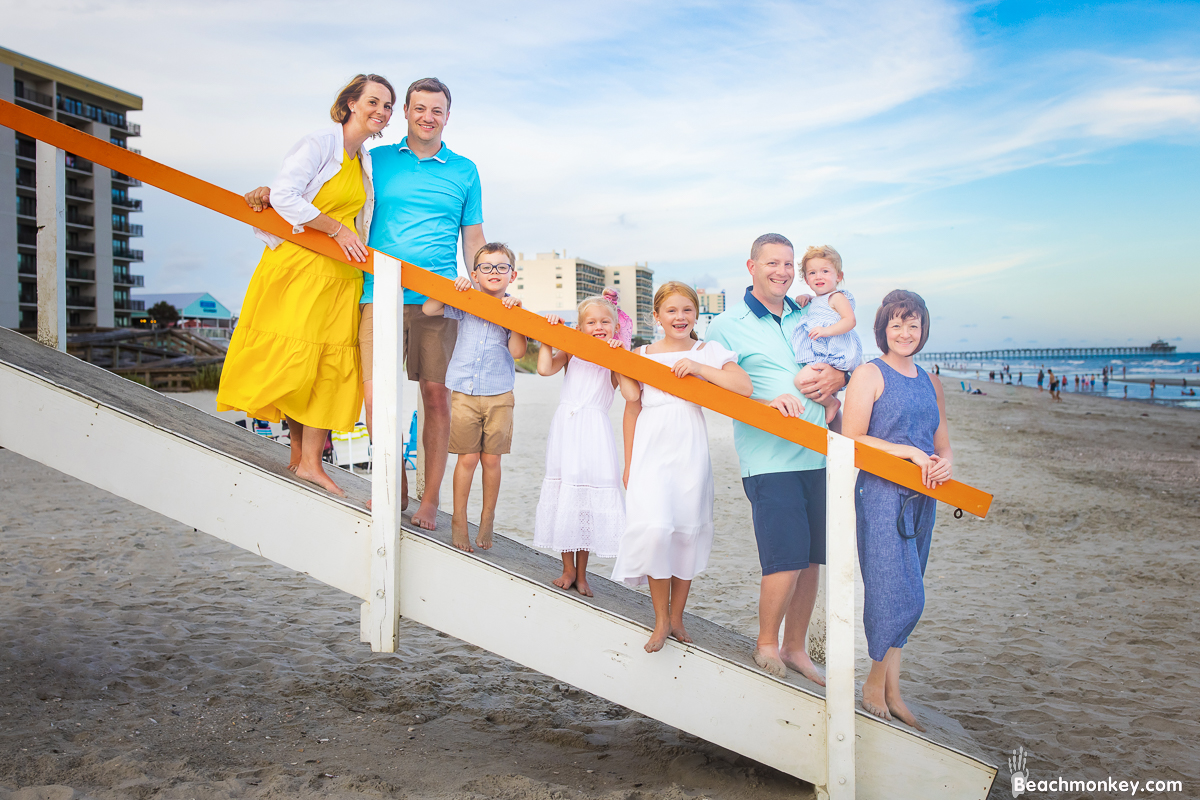 A family Beach photo shoot in North Myrtle Beach, SC with Ashlie's family by Beachmonkey of beachmonkey photography, a family photographer on August 4th 2022