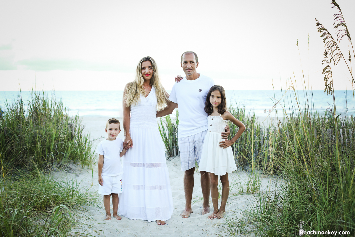 A family Beach photo shoot in Myrtle Beach, SC USA with Irena's family by Slava of beachmonkey photography, a family photographer on August 6th 2022
