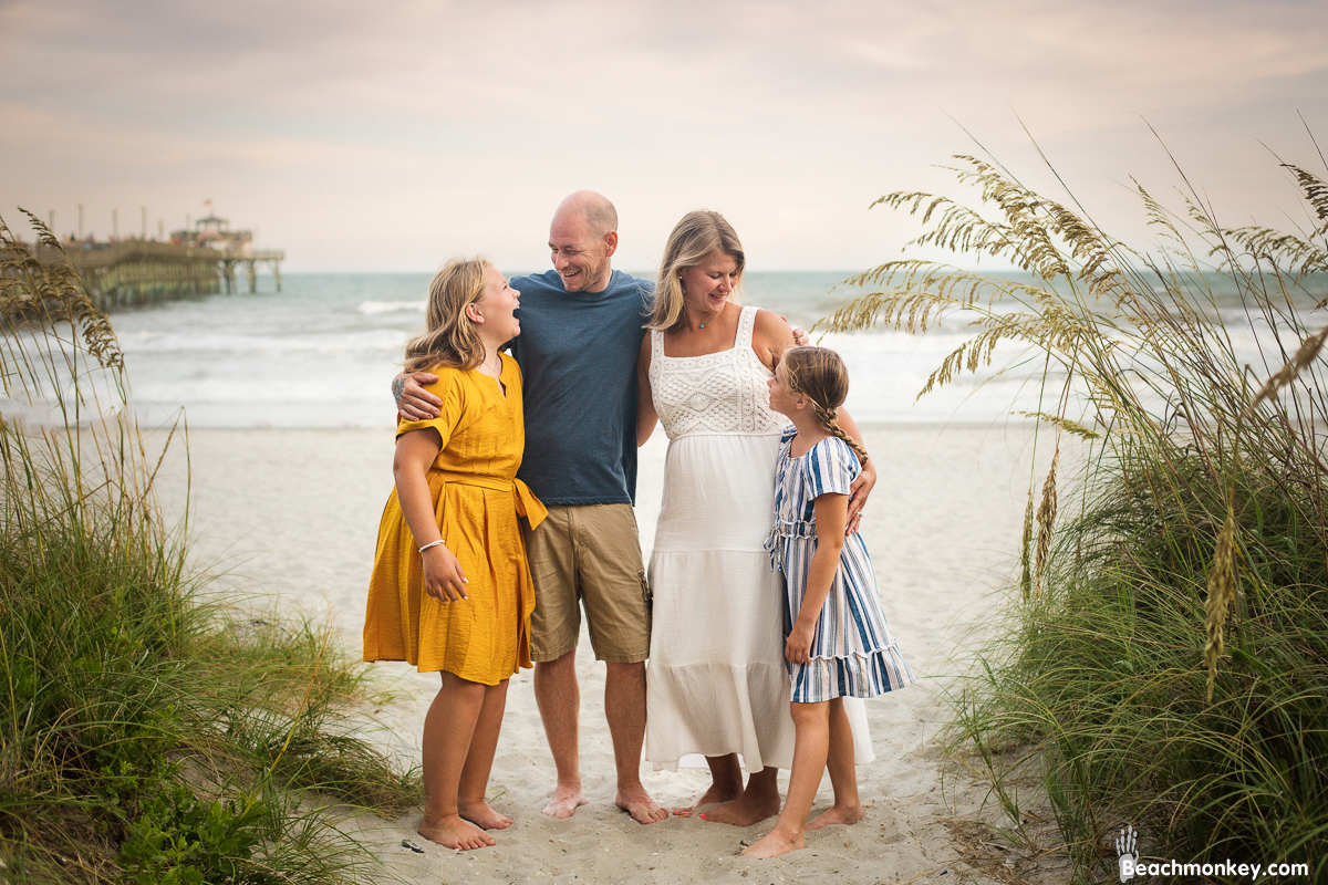 A family Beach photo shoot in North Myrtle Beach, SC with Kristen's family by Slava of beachmonkey photography, a family photographer on July 26th 2022
