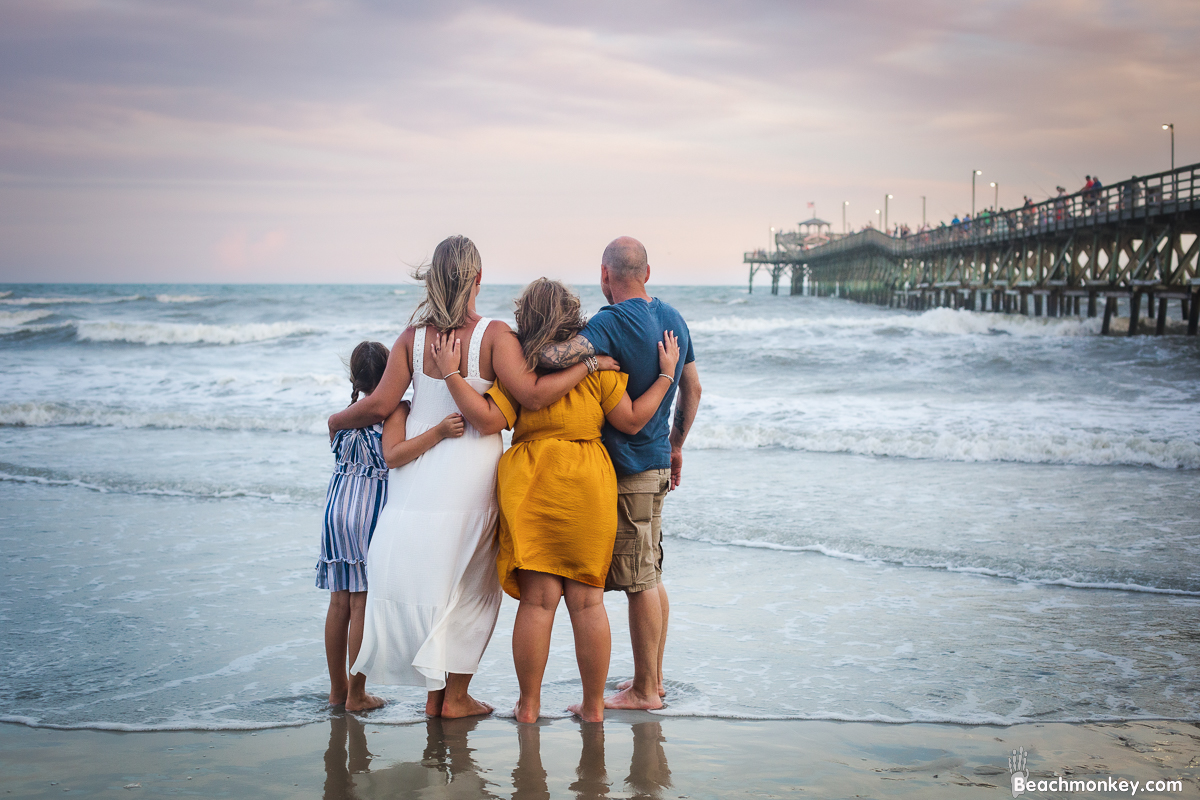 A family Beach photo shoot in North Myrtle Beach, SC with Kristen's family by Slava of beachmonkey photography, a family photographer on July 26th 2022