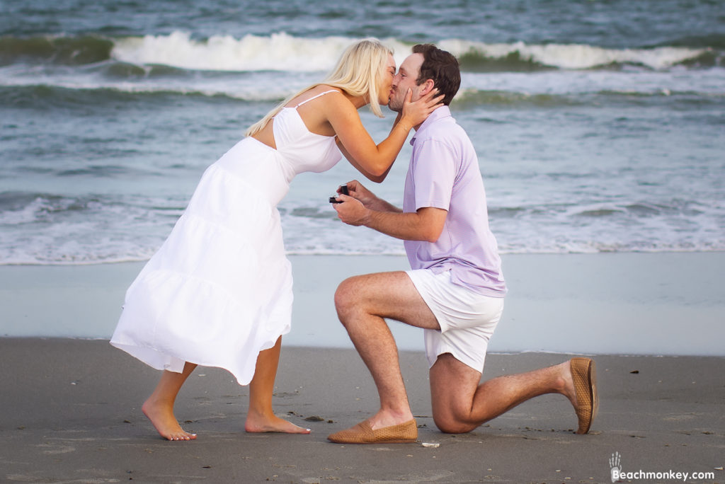 surprise engagement photo session in Myrtle Beach, SC photo by beachmonkey photography