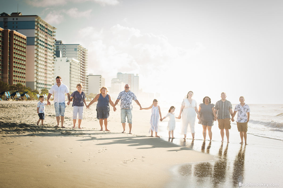 A family Beach photo shoot in Myrtle Beach, SC USA with Rhonda's family by Slava of beachmonkey photography, a family photographer on July 25th 2022