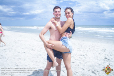 romantic couple at the Phi Gamma Delta of Christopher Newport University Beach Weekend in North Myrtle Beach, SC USA sponsored by Myrtlebeachtours.com May 9 2022 Photos by Napoleon