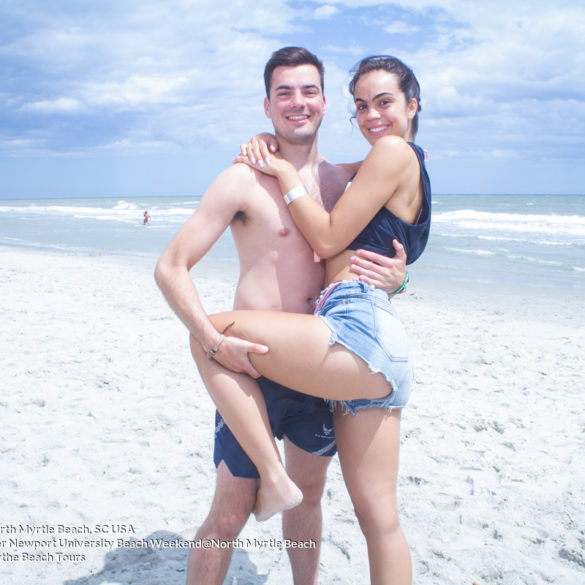 romantic couple at the Phi Gamma Delta of Christopher Newport University Beach Weekend in North Myrtle Beach, SC USA sponsored by Myrtlebeachtours.com May 9 2022 Photos by Napoleon