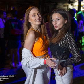 two beautiful russian girls Nightlife photography at College international night at sharkeys on August 15th, 2022 in Myrtle Beach, SC Photos by Myrtle Beach photographer Beachmonkey