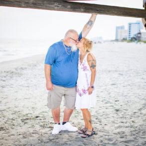 A couple's Beach photo shoot in North Myrtle Beach, SC with Kimberly and Butch by Beachmonkey of beachmonkey photography, a family photographer﻿ august 24 2022