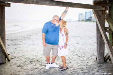 A couple's Beach photo shoot in North Myrtle Beach, SC with Kimberly and Butch by Beachmonkey of beachmonkey photography, a family photographer﻿ august 24 2022