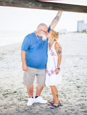 A couple's Beach photo shoot in North Myrtle Beach, SC with Kimberly and Butch by Beachmonkey of beachmonkey photography, a family photographer﻿ august 24 2022