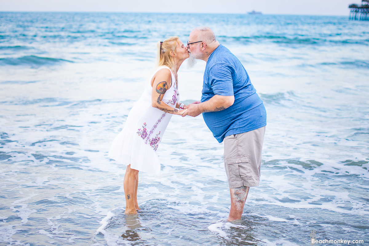 A couple's Beach photo shoot in North Myrtle Beach, SC with Kimberly and Butch by Beachmonkey of beachmonkey photography, a family photographer august 24 2022