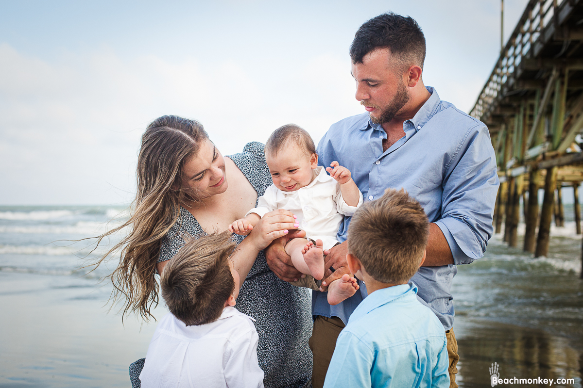 A family Beach photo shoot in North Myrtle Beach, SC with Ashley's family by Slava of beachmonkey photography, a family photographer on July 7th 2022