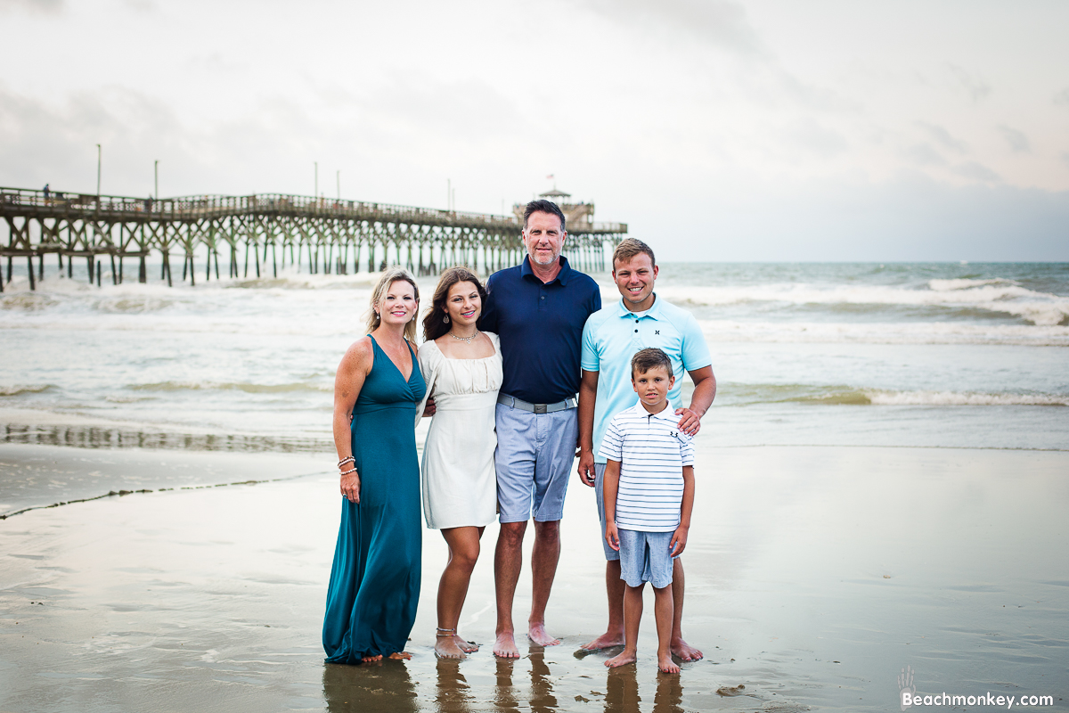 A family Beach photo shoot in North Myrtle Beach, SC with Dana's family by Slava of beachmonkey photography, a family photographer on July 7th 2022
