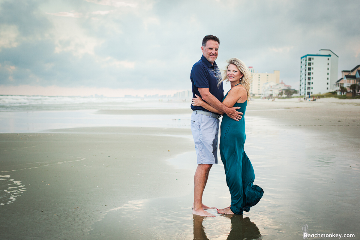 lovely couple A family Beach photo shoot in North Myrtle Beach, SC with Dana's family by Slava of beachmonkey photography, a family photographer on July 7th 2022