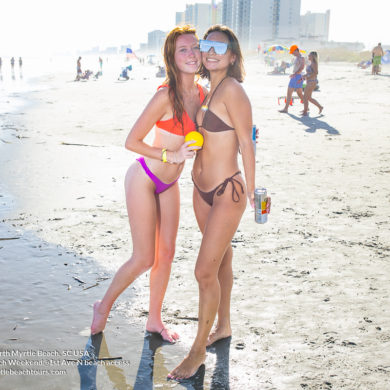 two hot sorority girls on the beach Sigma Phi Epsilon Fraternity Beach Weekend North Myrtle Beach, SC USA sponsored by Myrtlebeachtours.com September 10 2022 Photos by Beachmonkey